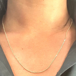 Collier Matinée Gourmette en Or Jaune 18K