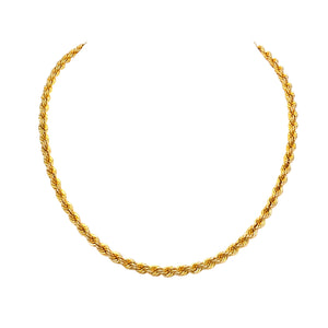 Collier chaîne torsadée en or jaune 18k 8.1 Grs