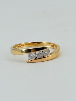 Bague en or jaune 18K Taille-56