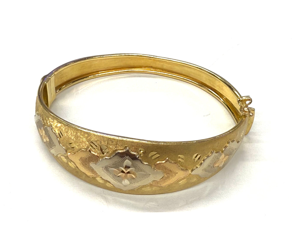 Bracelet Jonc 3 Ors 18k  diamètre 6cm