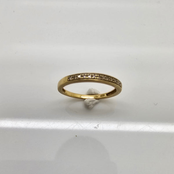 Bague Demi-Tour Or Jaune 18K - 2 G - T 53