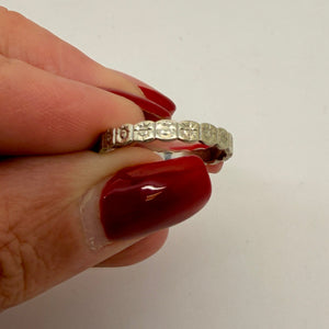 Bagues Tour Complet en Or Gris 18K Taille-53