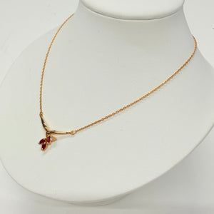 Collier Ras du Cou Or 18 carats avec Rubis et Diamants