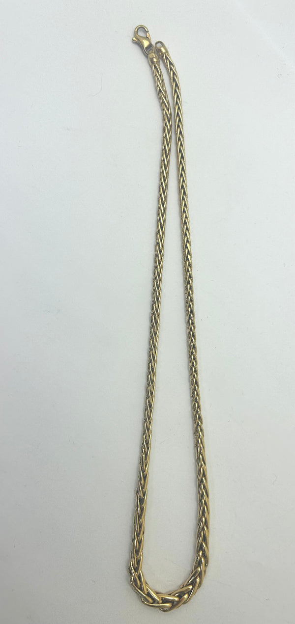 Collier maille palmier en or jaune 18 carats