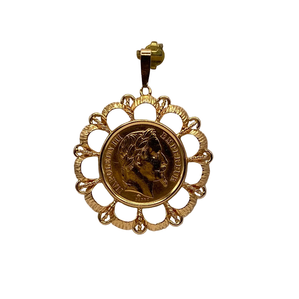 Pendentif Pièce en Or Jaune 18K - 9.14G