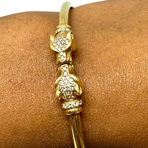 Bracelet jonc en or jaune 18K
