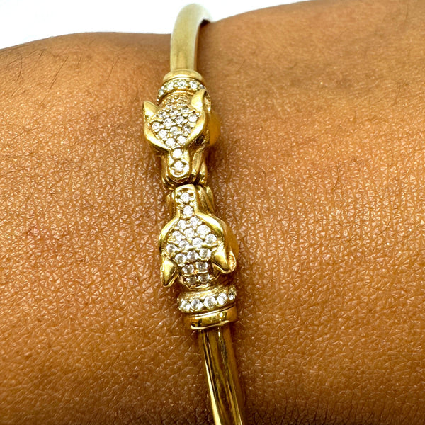 Bracelet jonc en or jaune 18K