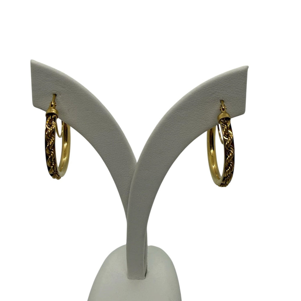 Boucles d'oreilles créoles en or jaune 18K