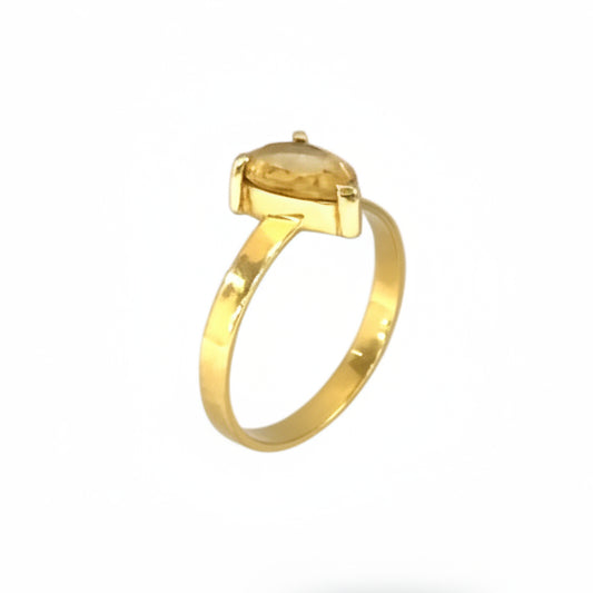 Bagues Solitaire en Or Jaune 18K - 1.95Grs - T52