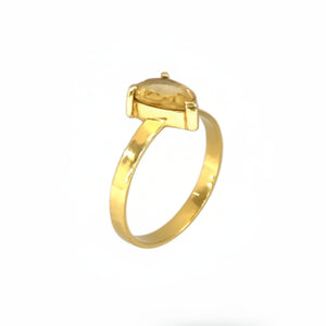 Bagues Solitaire en Or Jaune 18K - 1.95Grs - T52