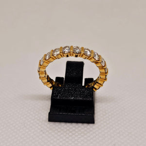 Bague Tour complet en Or jaune 18K 20 diamants 0.10 carats