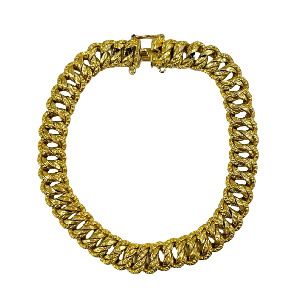 Bracelet en maille américaine en Or Jaune 18K - 9.70G