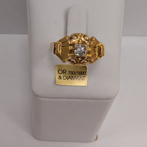 Bague en or jaune 18K Taille-55