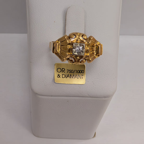 Bague en or jaune 18K Taille-55