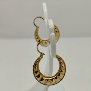 Boucles d'oreilles créoles en Or Jaune 18K