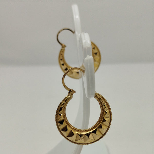 Boucles d'oreilles créoles en Or Jaune 18K
