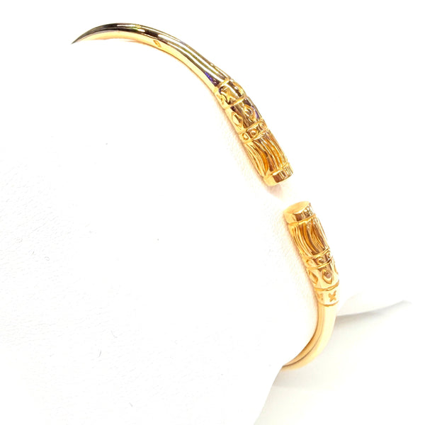 Bracelet jonc malgache en or jaune 18 carats – 6,5 cm