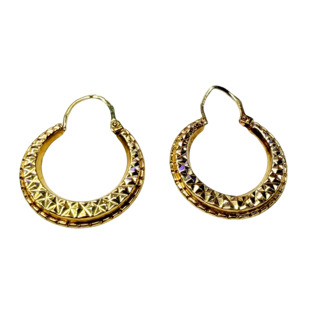 Boucles d'oreilles créoles or jaune 18k