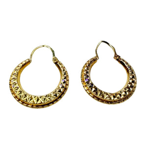 Boucles d'oreilles créoles or jaune 18k