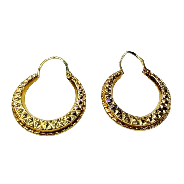 Boucles d'oreilles créoles or jaune 18k