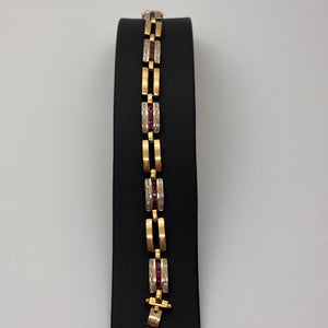 Bracelet gourmette en or jaune 18K 26.93 Grs