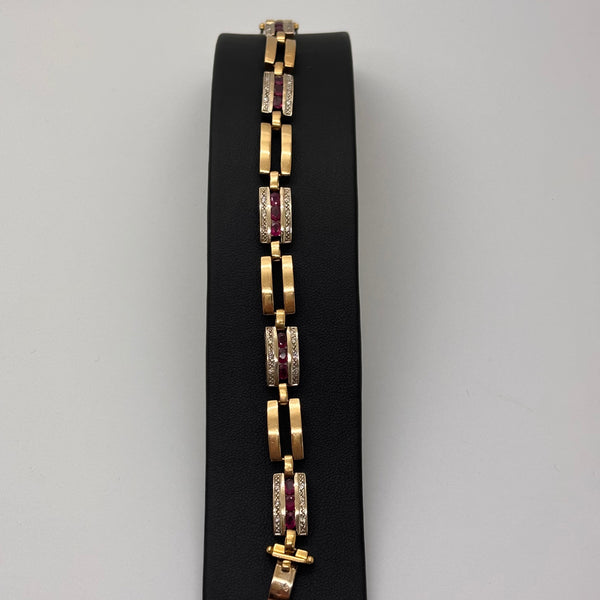 Bracelet gourmette en or jaune 18K 26.93 Grs