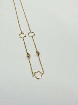 Collier Ras du Cou Or Jaune 18k Forçat Lg 46cm