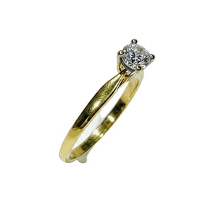 Bague Solitaire en Or Jaune 18k - 1.79 G -