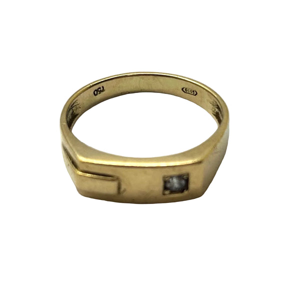 Bague chevalière en Or Jaune 18K