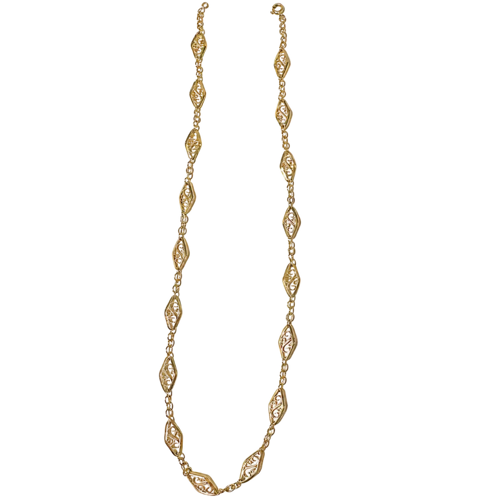 Collier Matinée en maille navette en Or Jaune 18 carats