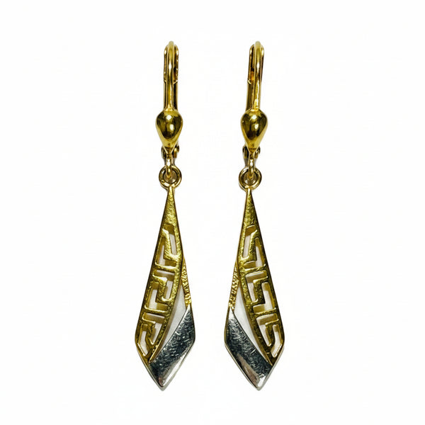 Boucles d'oreilles en Or Jaune et Gris 18K - 2.83G