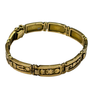 Bracelet Égyptien Vintage en Or 18 Carats