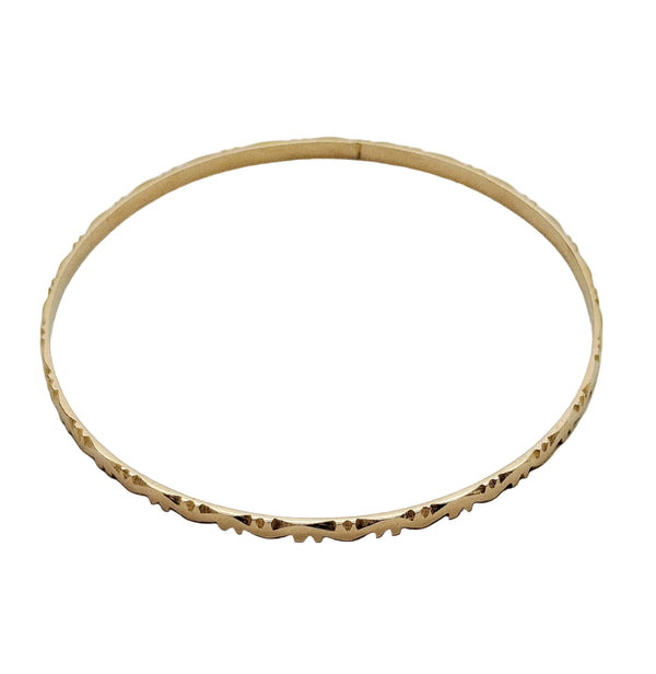 Bracelet jonc en Or Jaune 18K - 9.44gr - 6.5cm
