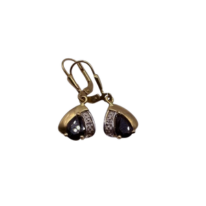 Boucles d'oreilles Dormeuses Or Jaune 18K  2.56 Grs