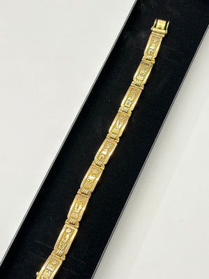 Bracelet Égyptien Vintage en Or 18 Carats