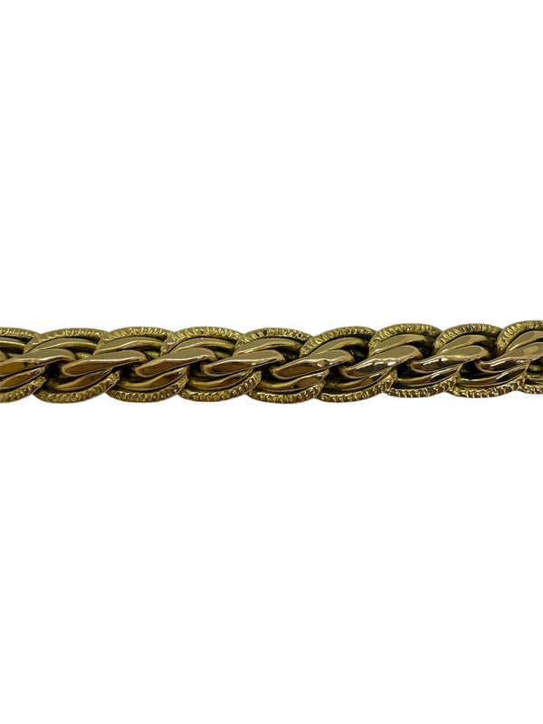 Bracelet maillon en or jaune 18K Lg 21cm