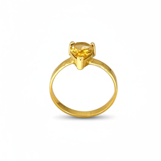 Bagues Solitaire en Or Jaune 18K - 1.95Grs - T52