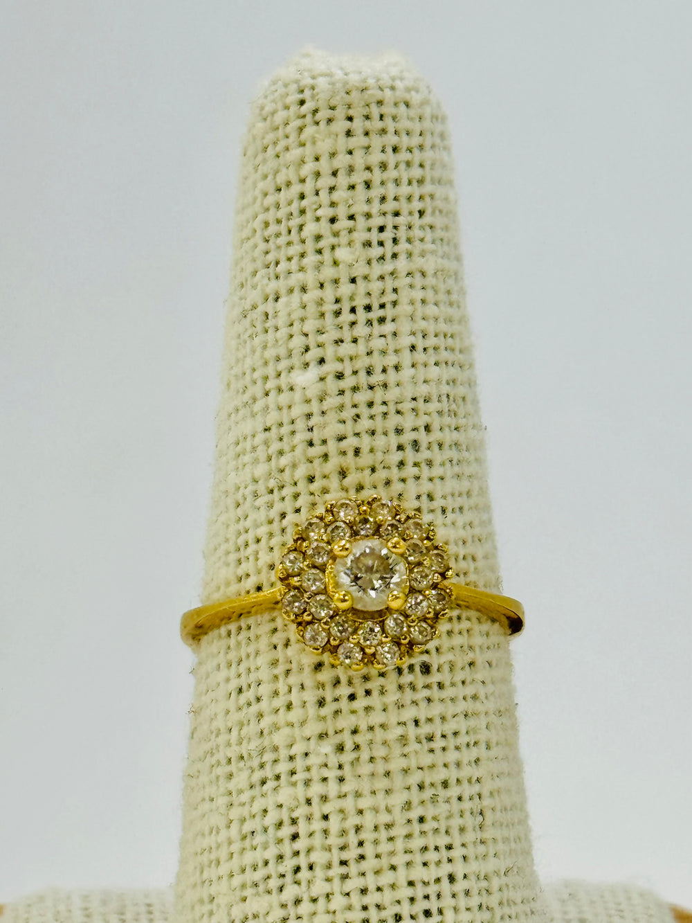 Bague en Or Jaune 18 K avec Oxyde de Zirconium - T 56
