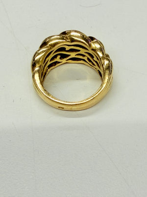 Bague tressée en or jaune 18k - taille 50 - 10.49 G