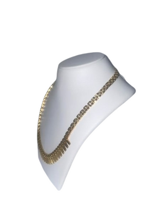 Collier ras de cou Or Jaune Gourmette 18K 44cm