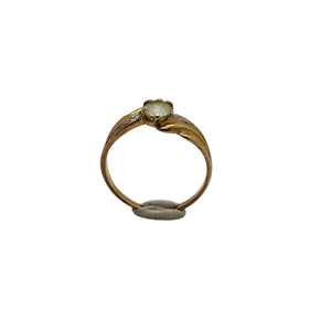 Bague Solitaire Or Jaune 18K Oxyde de Zirconium - 2.66 G