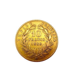 Pièce 10 Francs Napoléon en Or Jaune 20 K