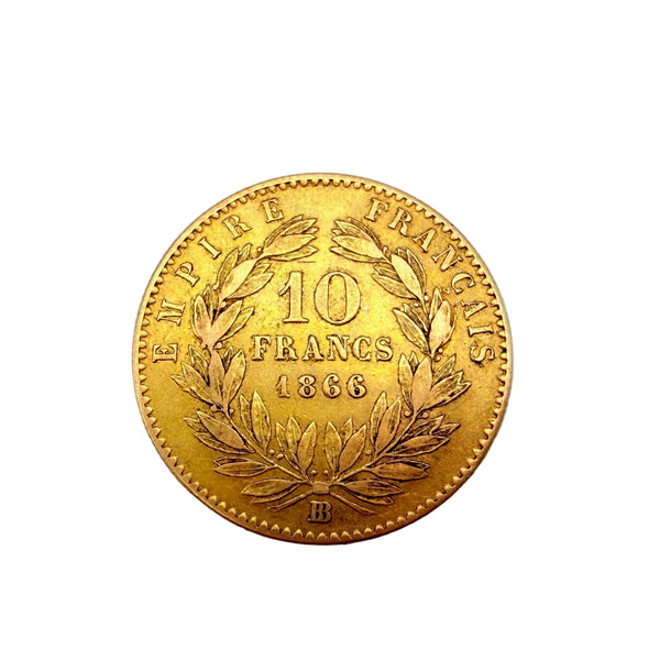 Pièce 10 Francs Napoléon en Or Jaune 20 K