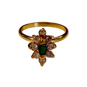 Magnifique Bague Marguerite en Or Jaune 18K