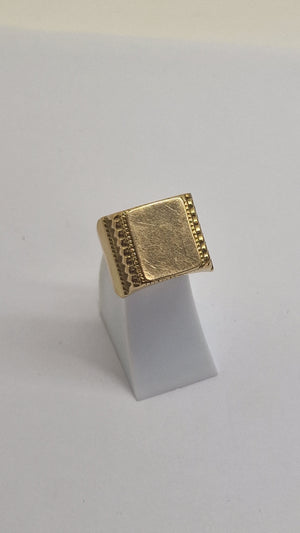 Bague Chevalière en Or Jaune 18K Taille-67