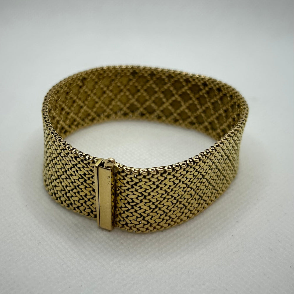 Bracelet Manchette en Or Jaune 18K 52.75 Grs