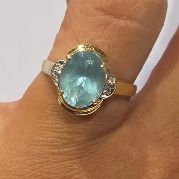 Superbe Bague Or Jaune 750 avec Diamants