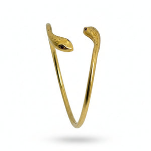 Bracelet Jonc en or jaune avec 4 Rubis 18 K - 10.71 Grs