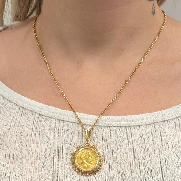 Pendentif Napoléon III en Or Jaune 18K - 9.53g
