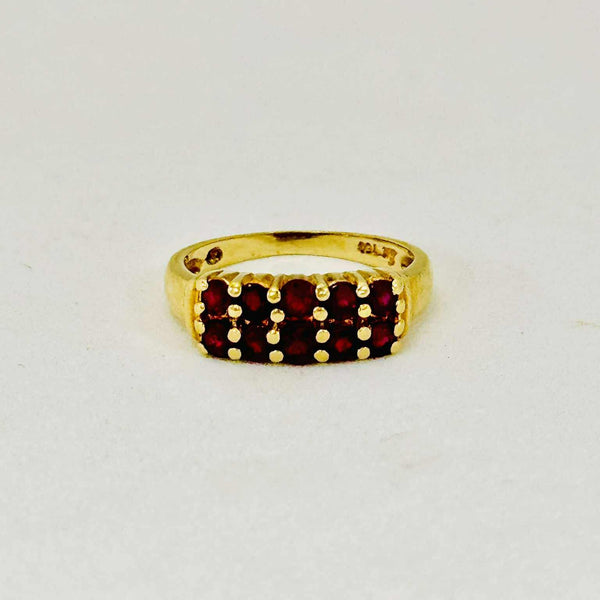 Bague Or Jaune 18 Carats avec 10 Pierres 3.60 Taille 50